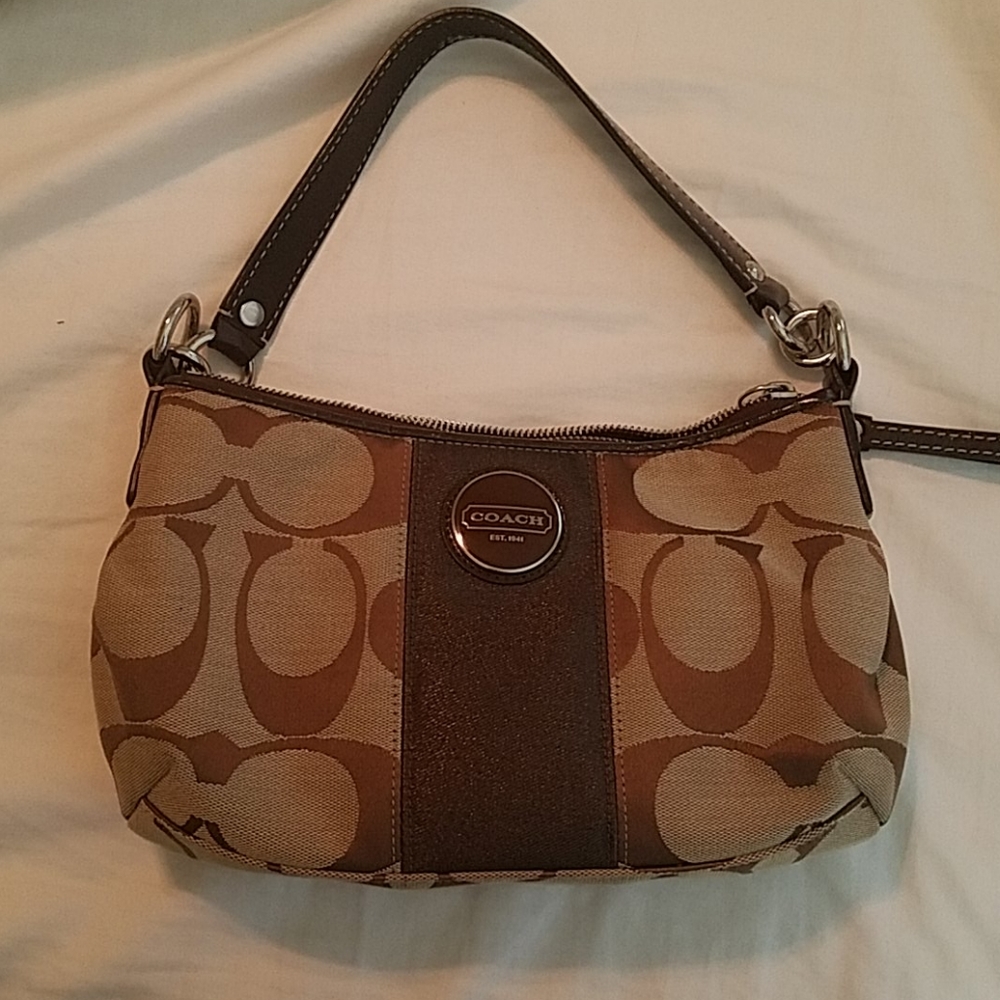 Coach small handbag - brown/tan